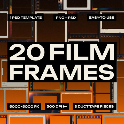 20 Film Frames Overlays