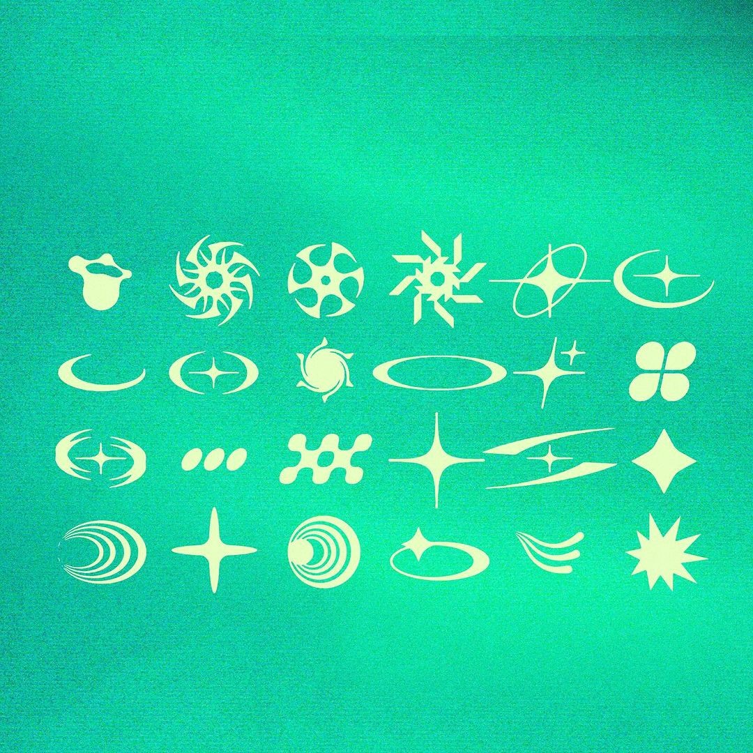 200 Futuristic Y2k Vector Shapes