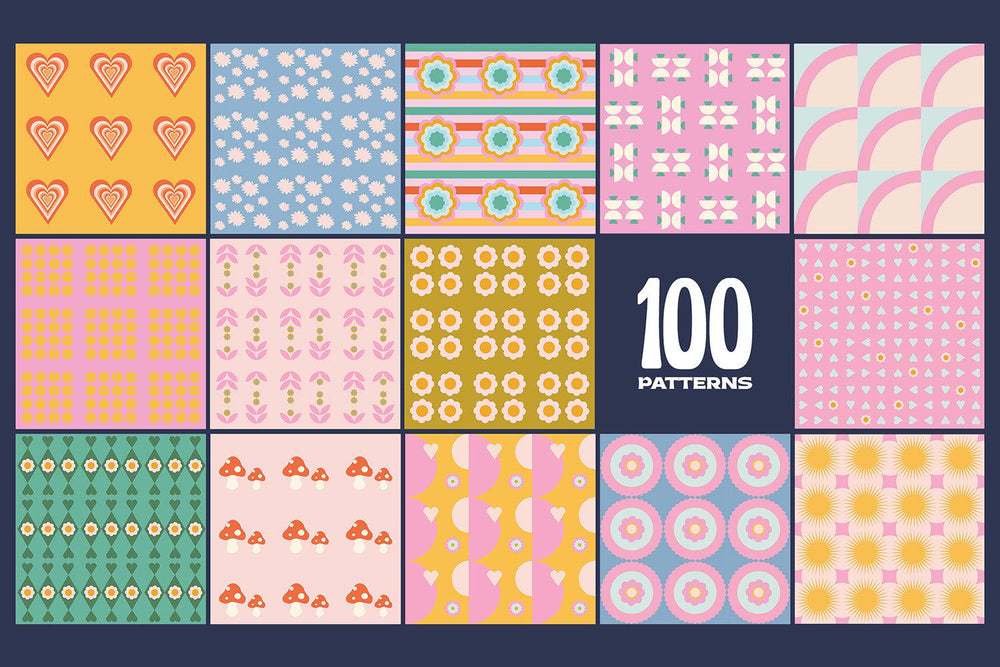 200 Vector Mosaics & Patterns by Designessense