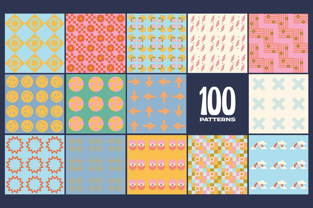200 Vector Mosaics & Patterns by Designessense