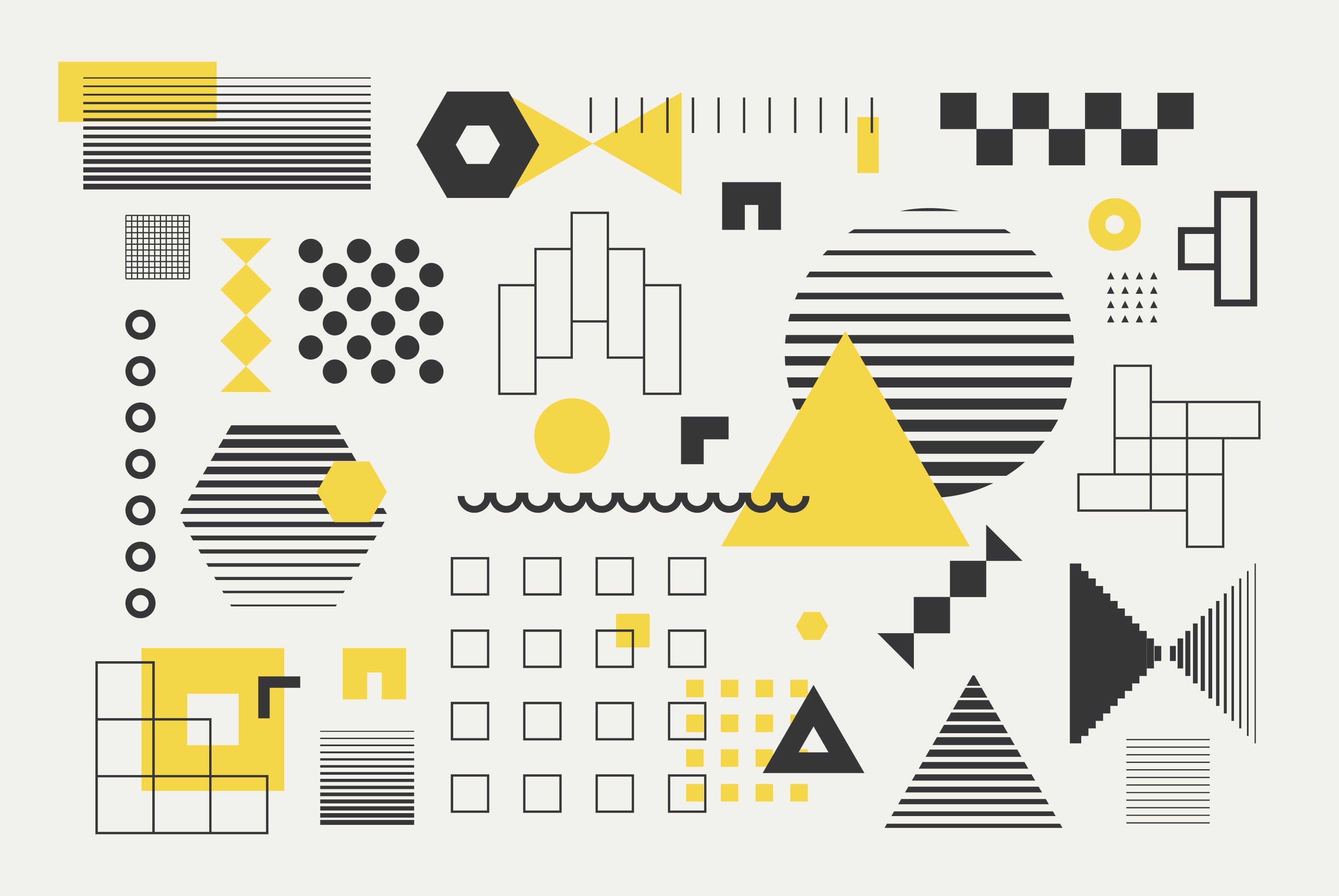 206 Vector Shapes & Posters Set