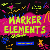 226 PNG Marker Elements