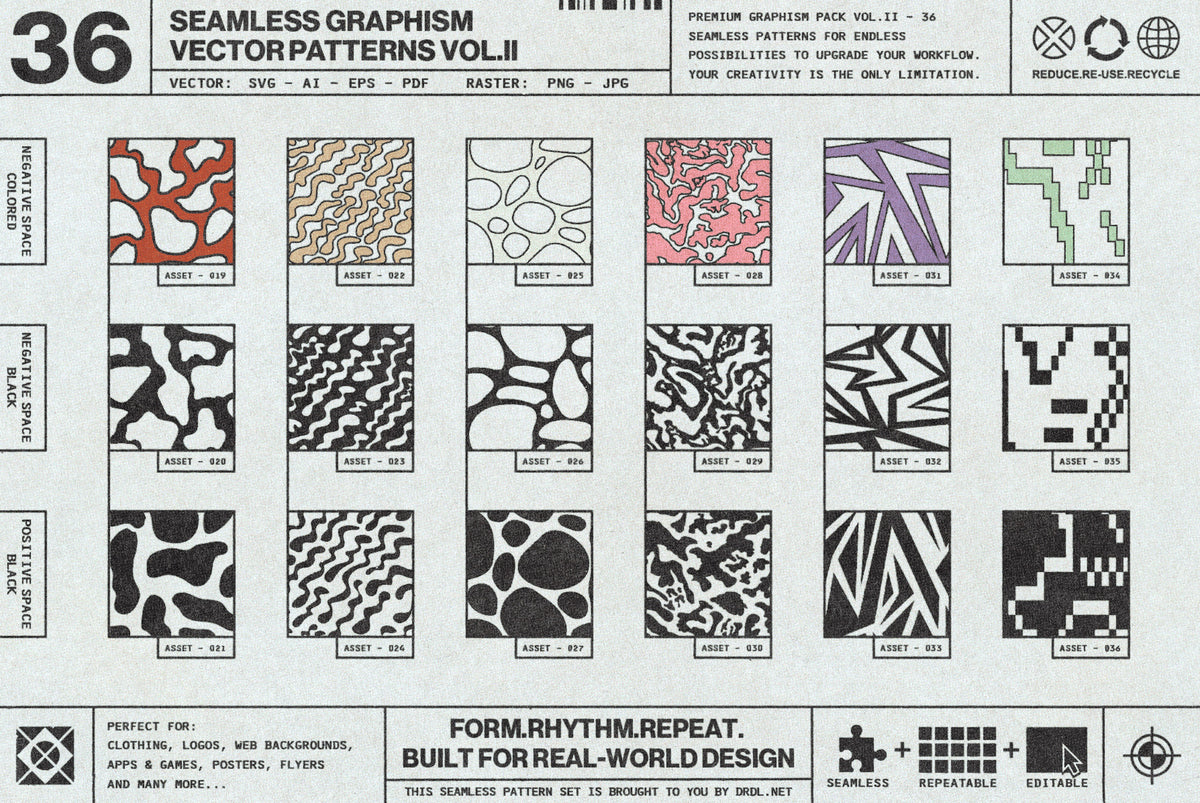 Proffessional Pattern 36 Premium Seamless Graphism Patterns VOL.02 — Built for Professional ...