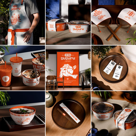 36 Ramen Noodle Restaurant Mockups