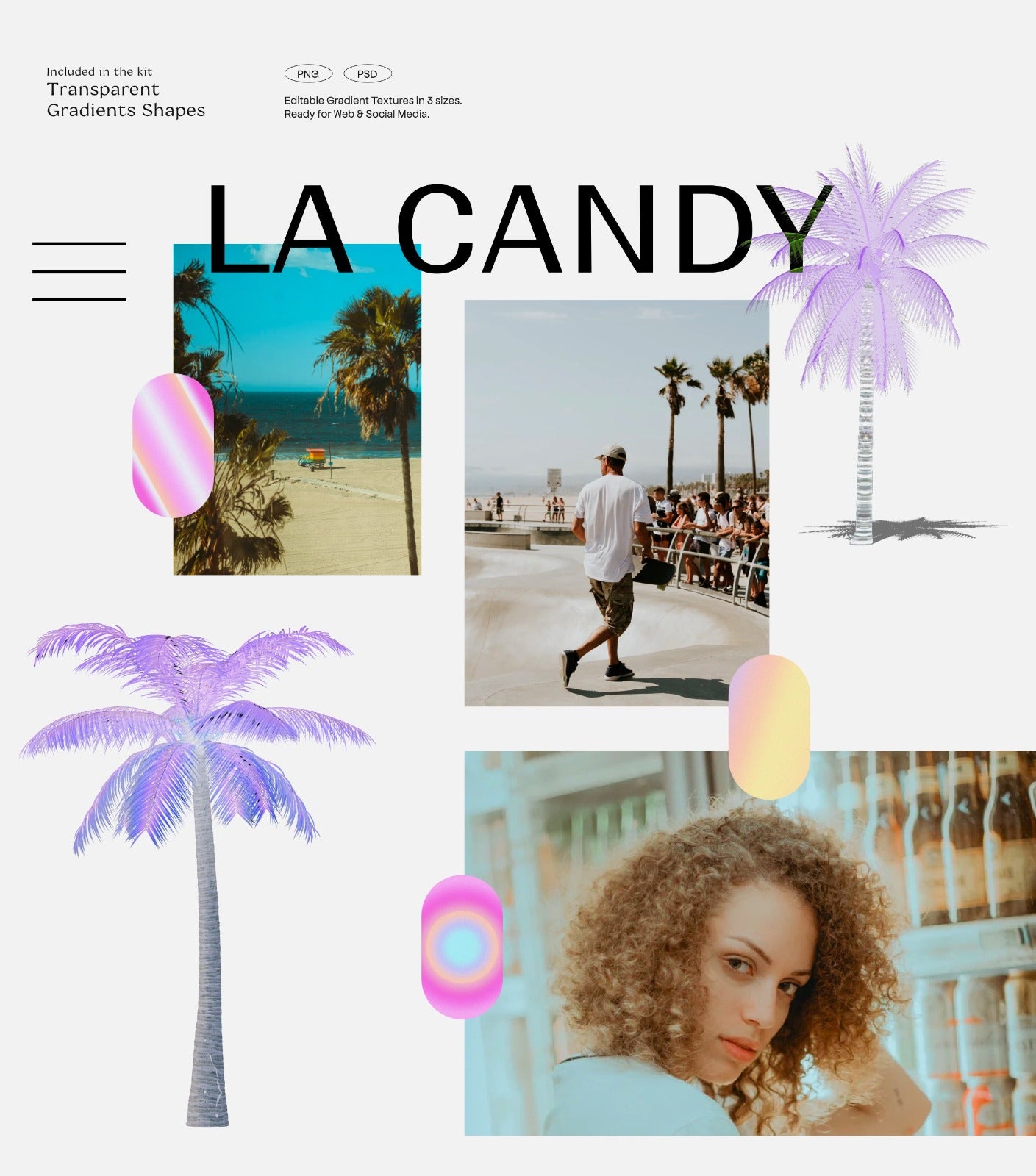 LA Candy Gradients & Shapes Bundle