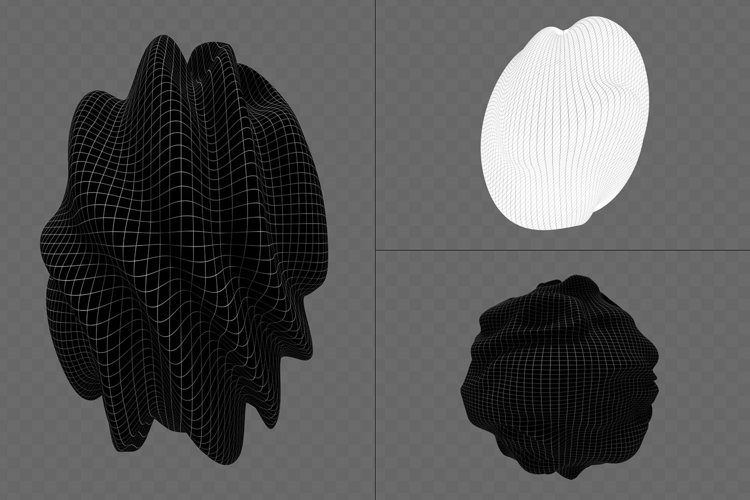 390+ Lines & Dots 3D Shapes