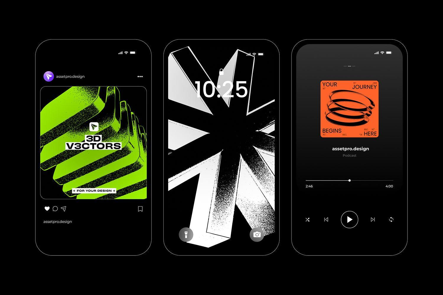 3D V3CTORS vol.2 - 60 Vector Geometric Shapes - assetpro 5.jpg