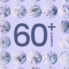 3D Abstra Spheres - 60 illustrations