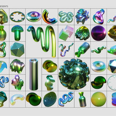 3D ARCADE GREEN Objects