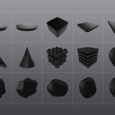 3D Black Shapes