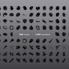 3D Black Shapes