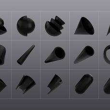 3D Black Shapes