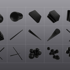 3D Black Shapes