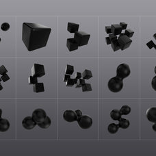 3D Black Shapes