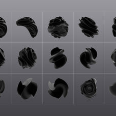 3D Black Shapes