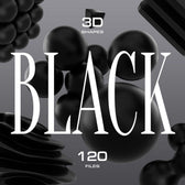 3D Black Shapes