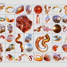 3D CHROME RUST Objects