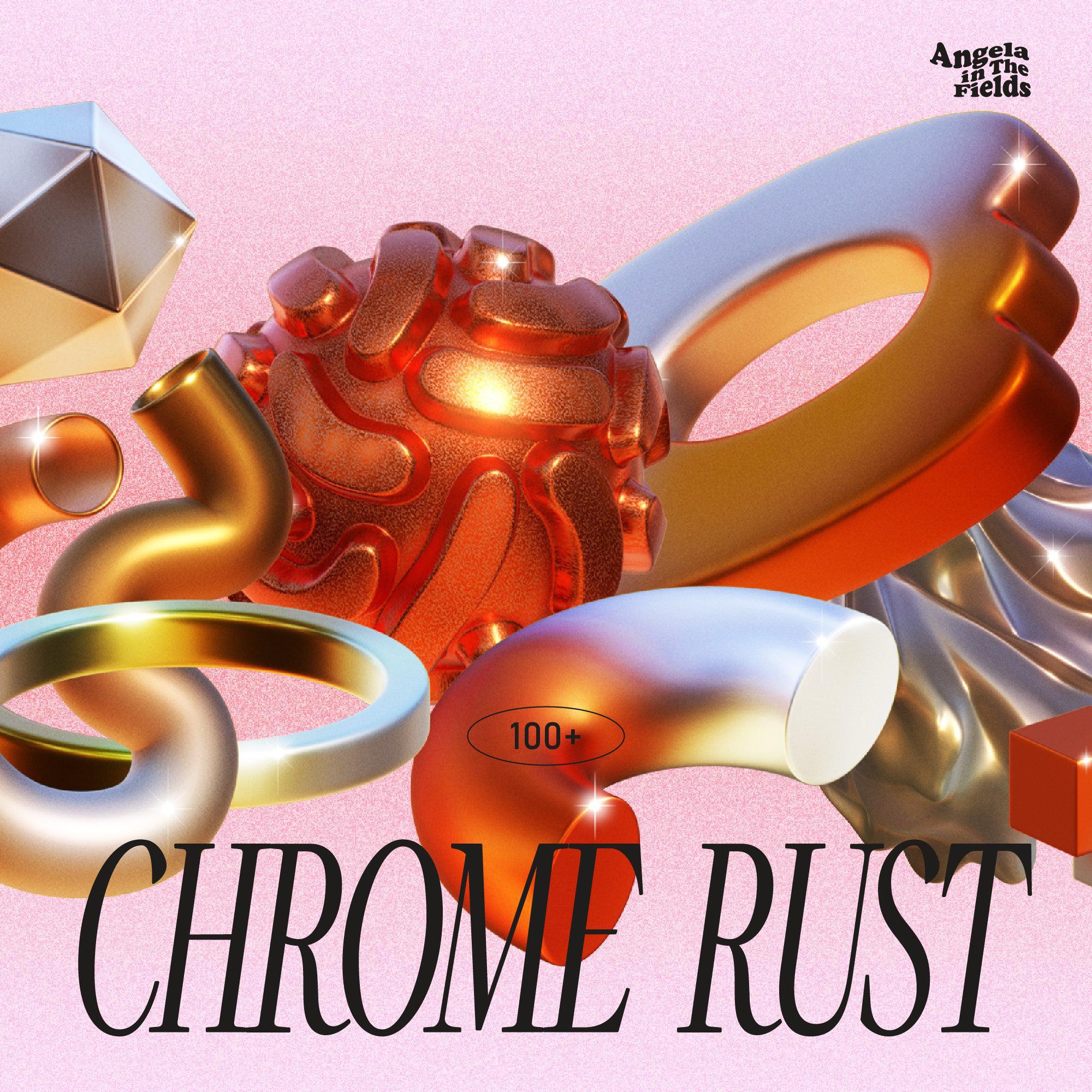 3D CHROME RUST Objects