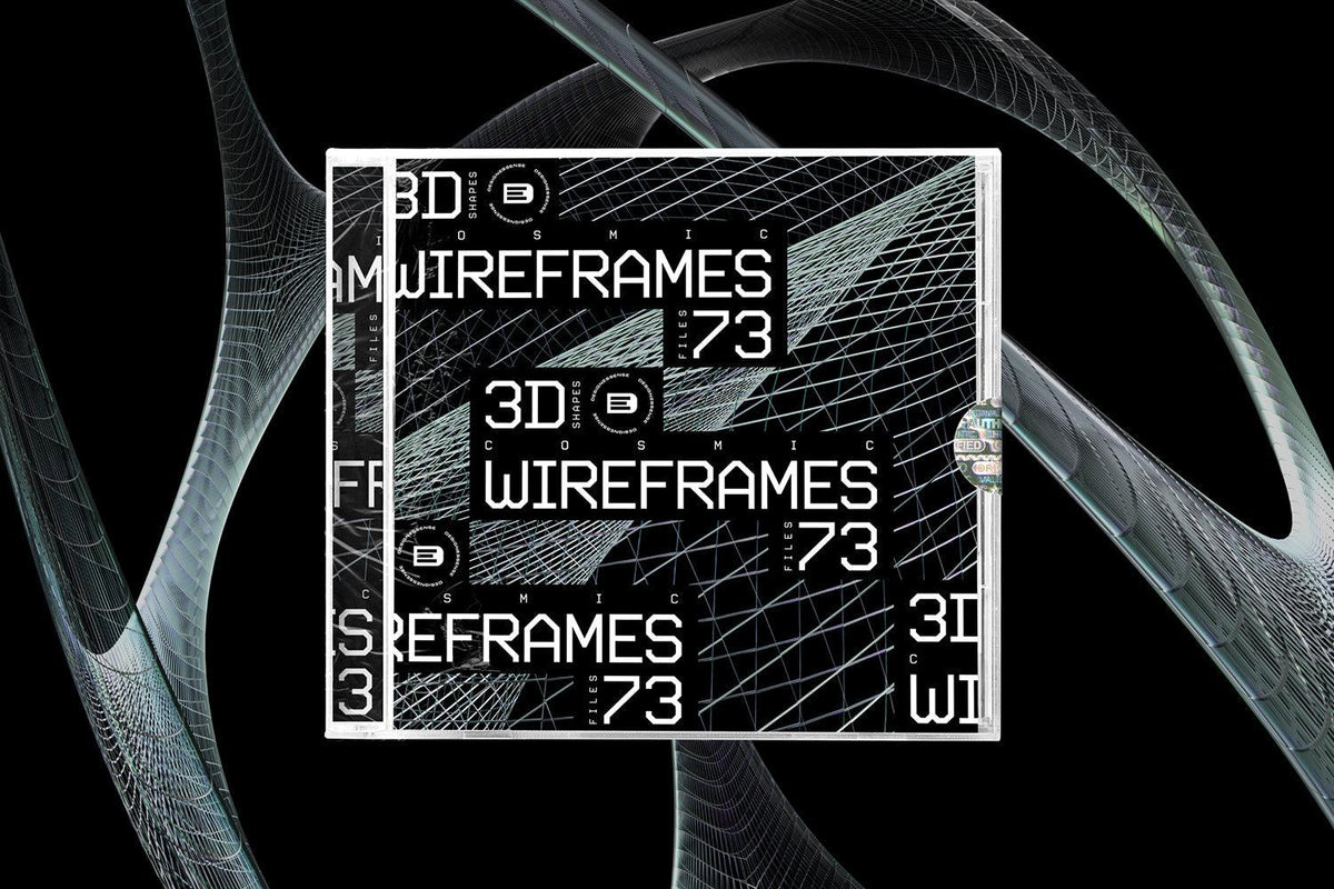 3D Chrome Wireframes by Designessense