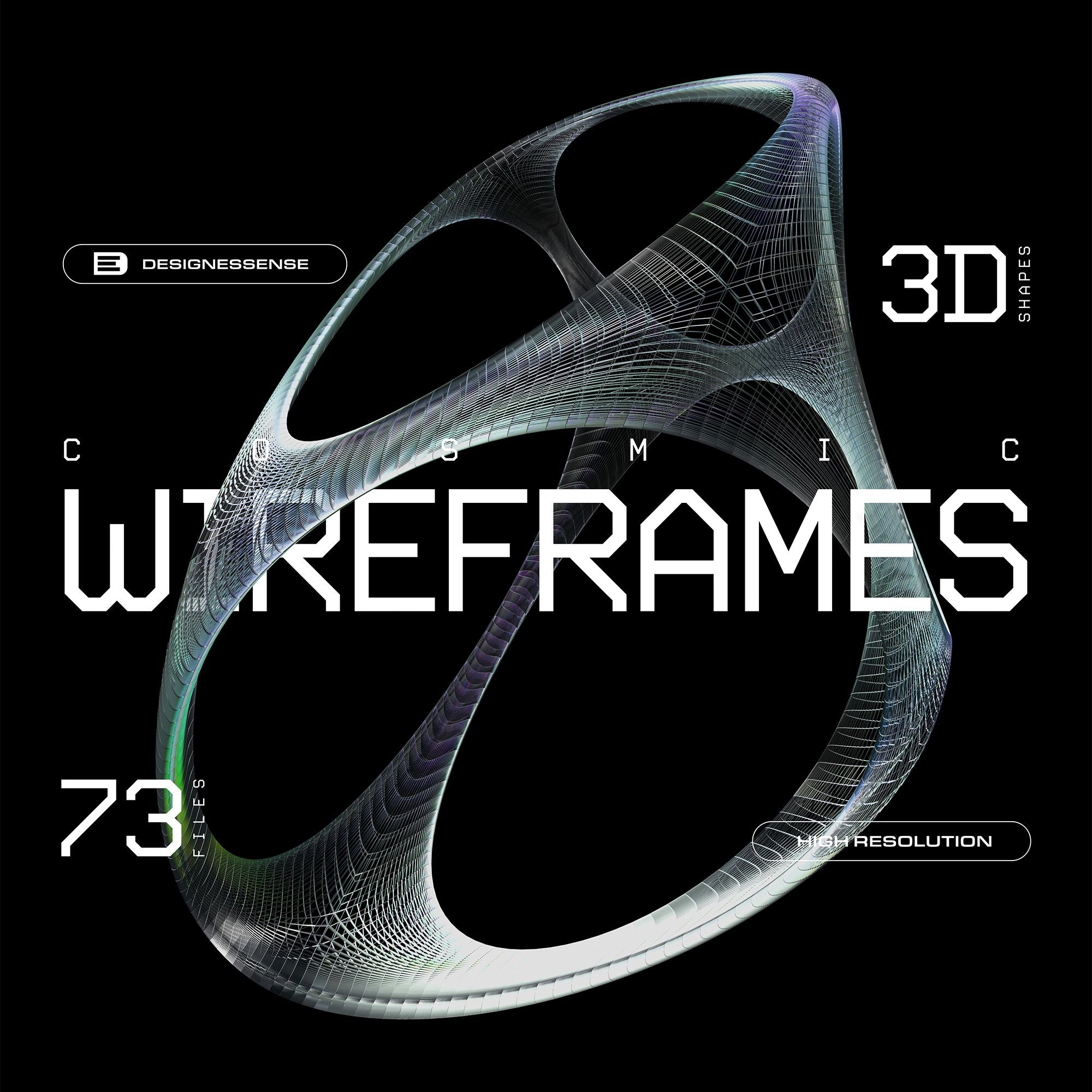 3D Chrome Wireframes