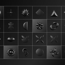 3D Dark Geometric Shapes