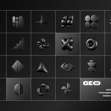 3D Dark Geometric Shapes