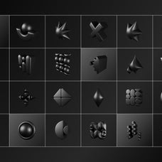3D Dark Geometric Shapes