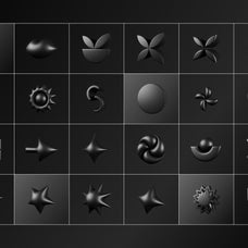 3D Dark Geometric Shapes