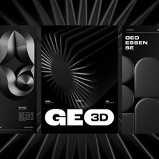 3D Dark Geometric Shapes