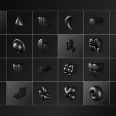 3D Dark Geometric Shapes