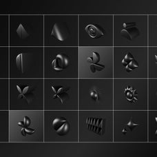 3D Dark Geometric Shapes