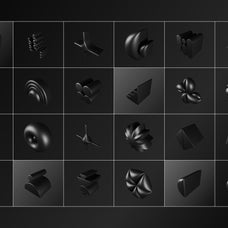 3D Dark Geometric Shapes