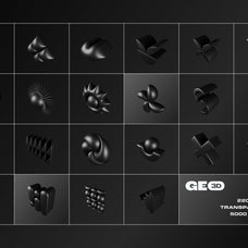 3D Dark Geometric Shapes