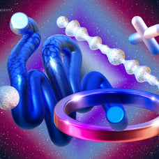 3D GALAXY BLUE Objects
