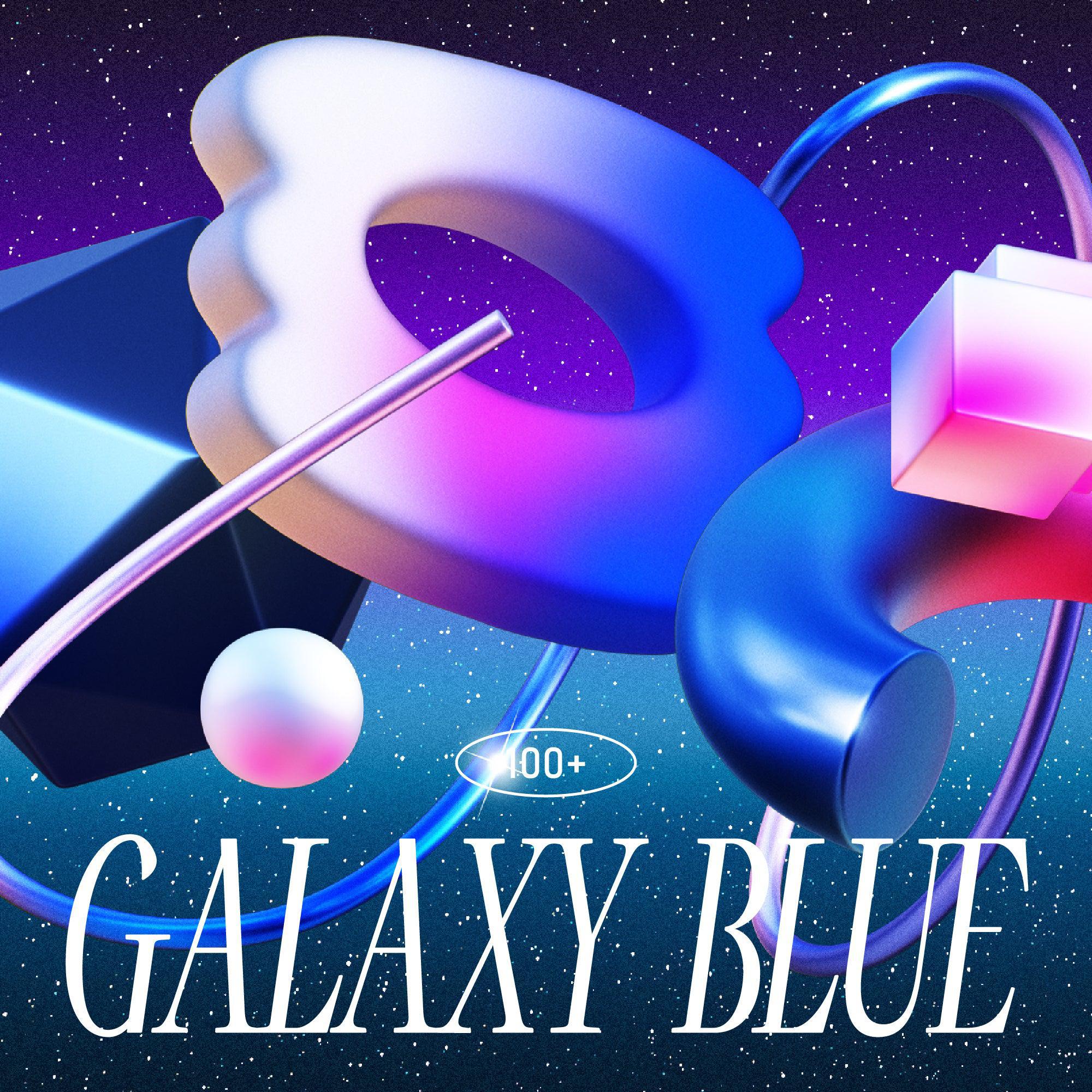 3D GALAXY BLUE Objects