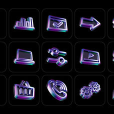 3D Glossy Icons