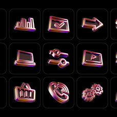 3D Glossy Icons