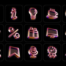 3D Glossy Icons