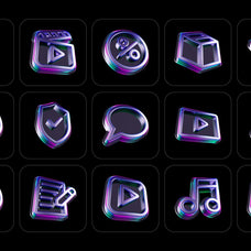 3D Glossy Icons