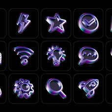 3D Glossy Icons