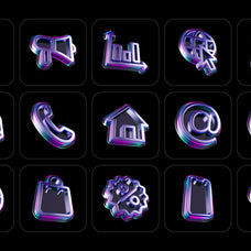 3D Glossy Icons