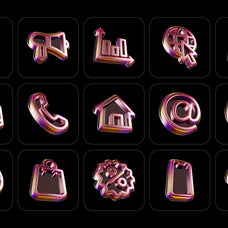 3D Glossy Icons