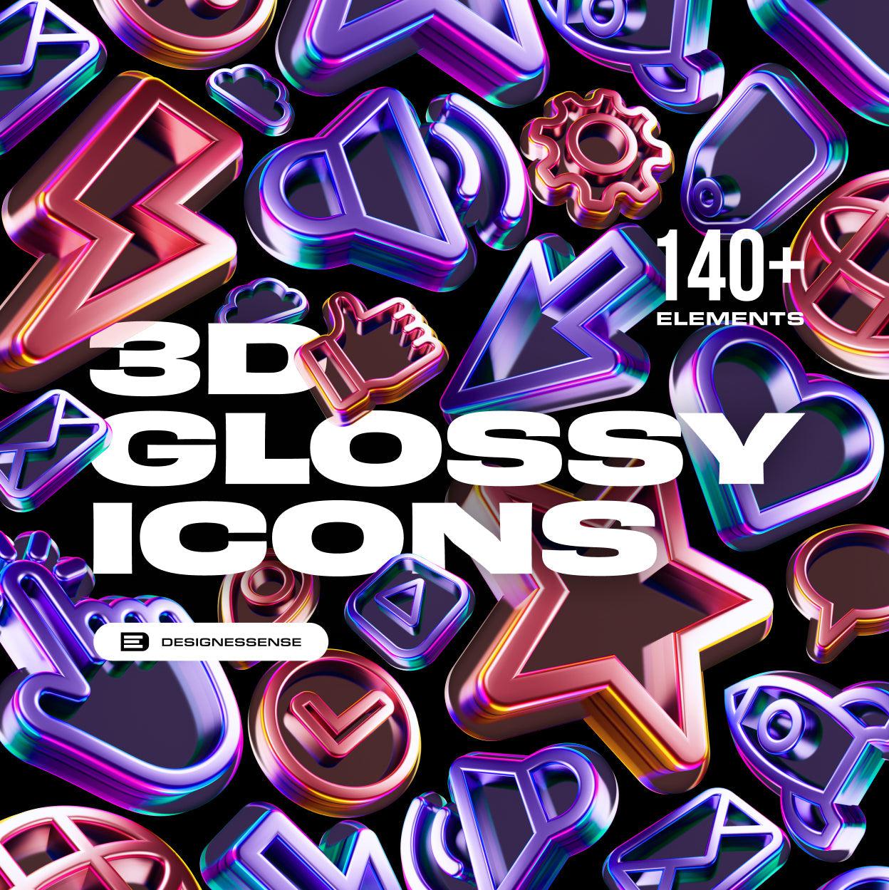 3D Glossy Icons