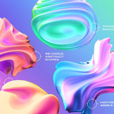 3D Gradient Abstract Shapes