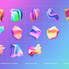 3D Gradient Abstract Shapes