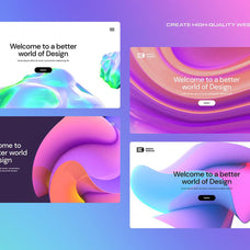 3D Gradient Abstract Shapes