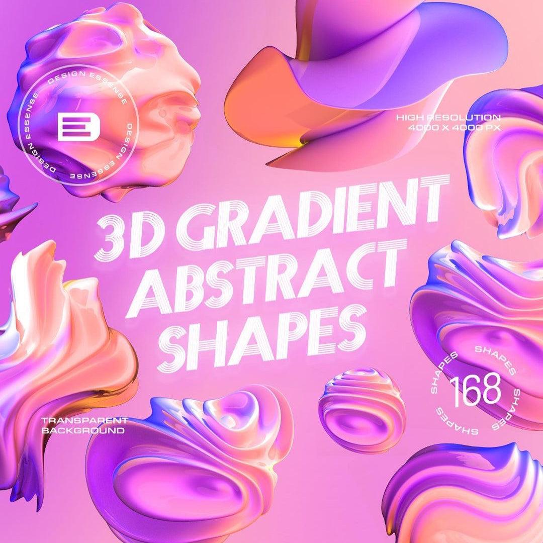 3D Gradient Abstract Shapes