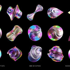 3D Iridescent HD Shapes
