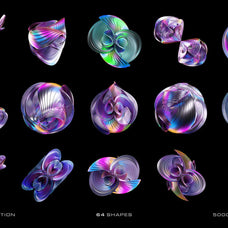 3D Iridescent HD Shapes