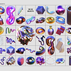 3D META LAVENDER Objects